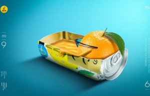 Creative synthesis, use PS to synthesize creative photos of summer fun orange drinks – photo synthesis