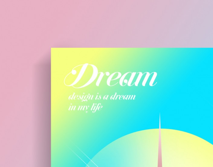 Poster production, create colorful posters with gradients  _www.16xx8.com